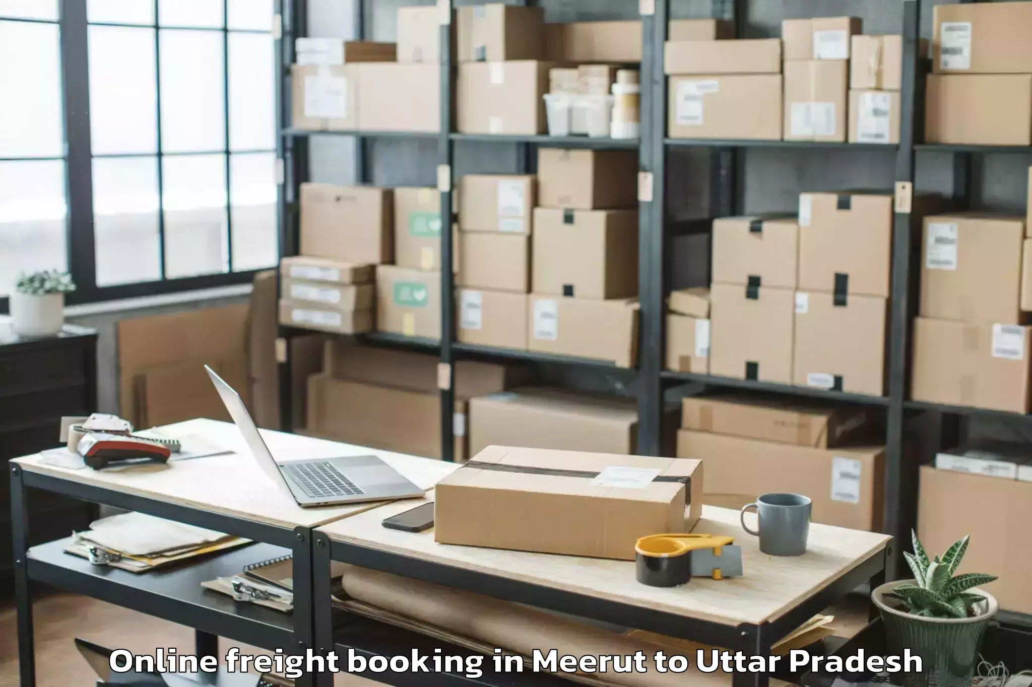 Easy Meerut to Mahaban Online Freight Booking Booking